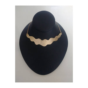 Necklace Brass - WAVE COLLAR