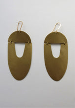 Load image into Gallery viewer, Brass Earring - ACORN SHIELD
