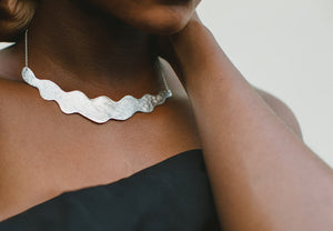 Necklace Silver - WAVE COLLAR